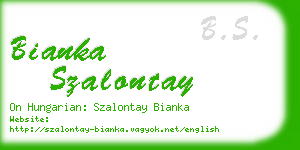 bianka szalontay business card
